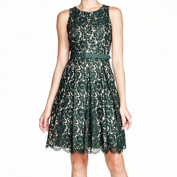 eliza j green lace dress